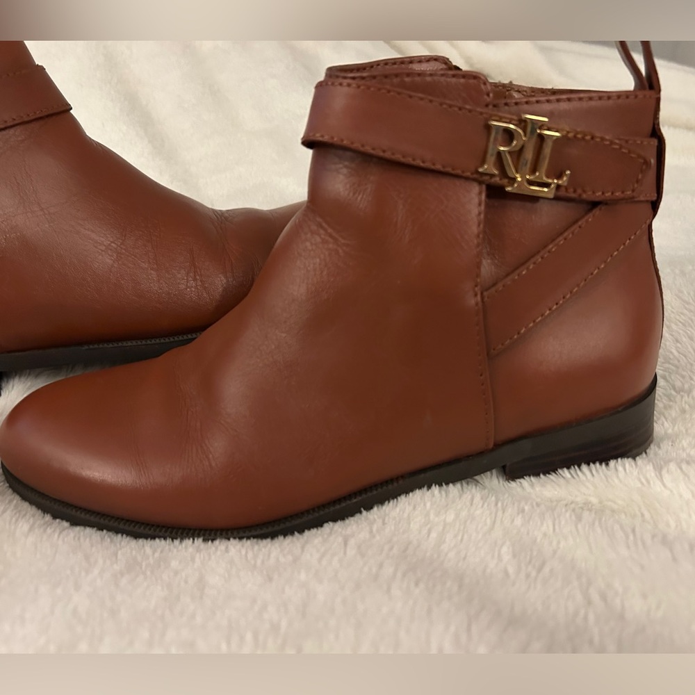Ralph Lauren Women's Brown Leather Ankle Boots
